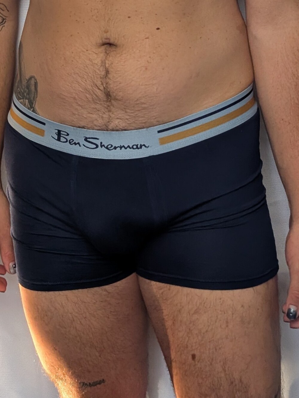 The Original Ben Sherman Super Soft Polyester Spandex Navy Blue Boxer Briefs Xl